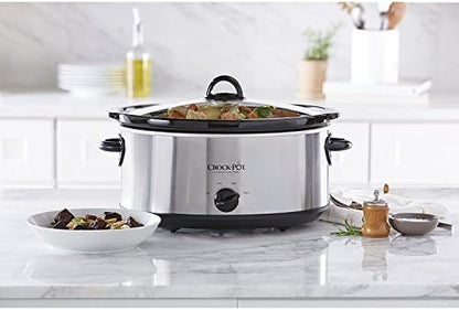 Crock-Pot 7 Quart Oval Manual Slow Cooker – Stainless Steel - Select SC3826