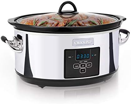 Crock-Pot 7 Quart Programmable Slow Cooker – Polished Platinum - Select SC3378