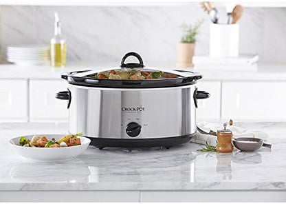 Crock-Pot 7 Quart Oval Manual Slow Cooker – Stainless Steel - Select SC3826