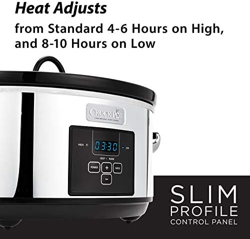 Crock-Pot 7 Quart Programmable Slow Cooker – Polished Platinum - Select SC3378