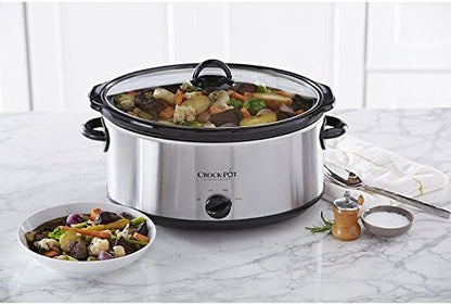 Crock-Pot 7 Quart Oval Manual Slow Cooker – Stainless Steel - Select SC3826