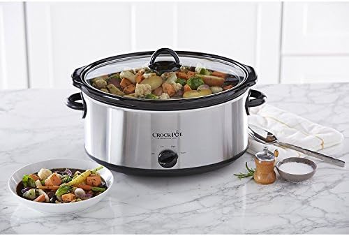 Crock-Pot 7 Quart Oval Manual Slow Cooker – Stainless Steel - Select SC3826