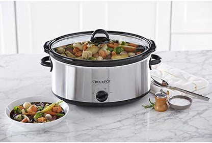 Crock-Pot 7 Quart Oval Manual Slow Cooker – Stainless Steel - Select SC3826