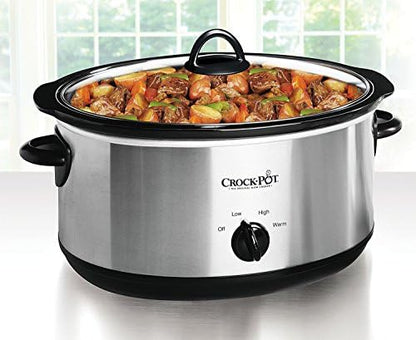 Crock-Pot 7 Quart Oval Manual Slow Cooker – Stainless Steel - Select SC3826