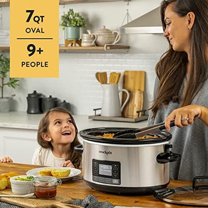 Crock-Pot 7 Quart Portable Programmable Slow Cooker with Timer - Select SC8437