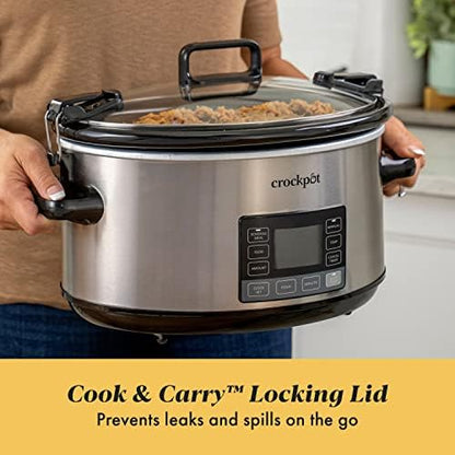 Crock-Pot 7 Quart Portable Programmable Slow Cooker with Timer - Select SC8437