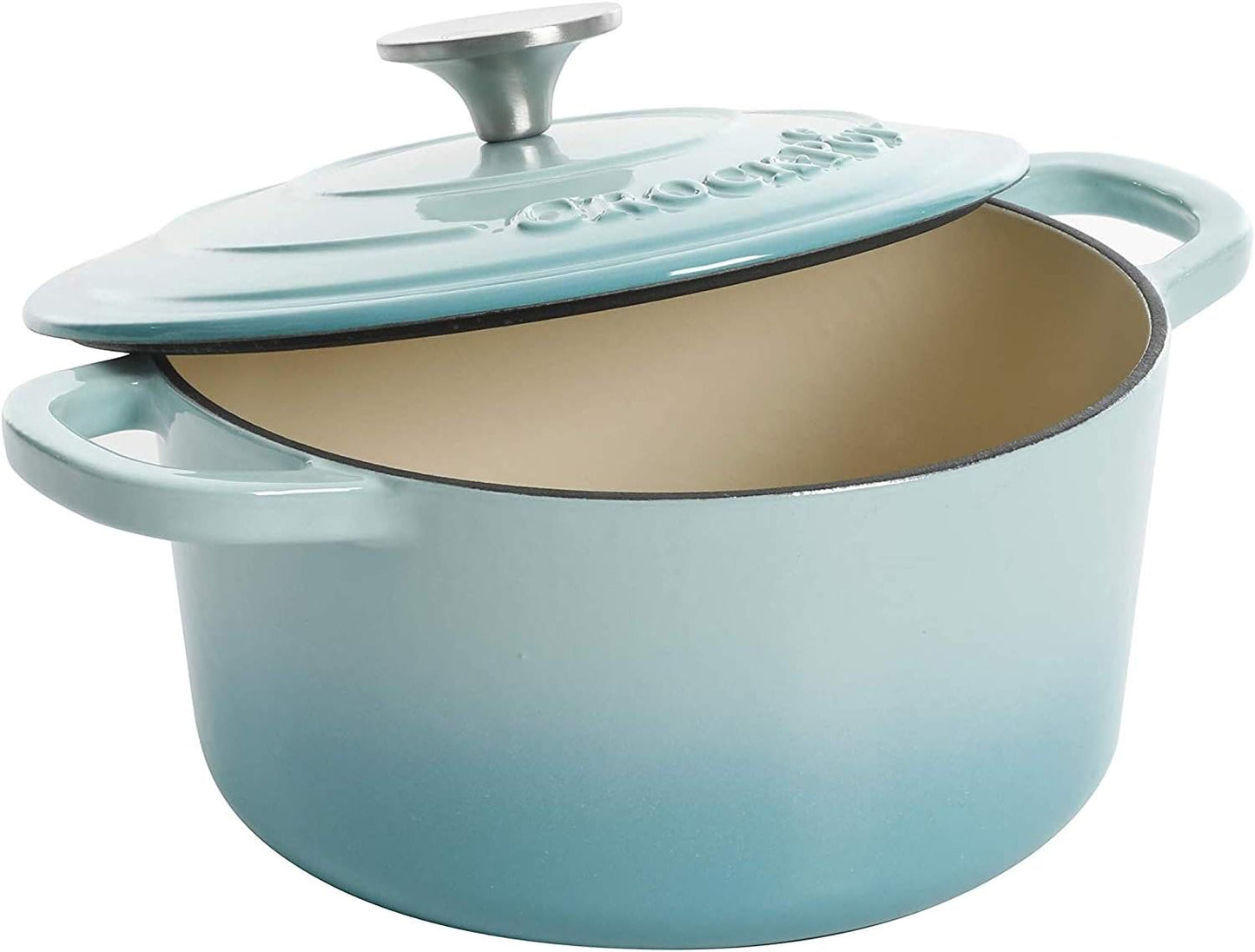 Crock-Pot 3 Quart Enameled Cast Iron Dutch Oven – Aqua - Select SC4239