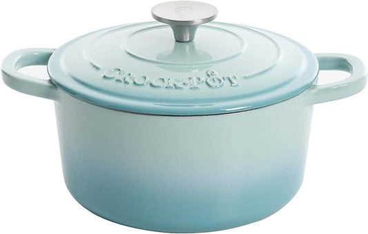 Crock-Pot 3 Quart Enameled Cast Iron Dutch Oven – Aqua - Select SC4239