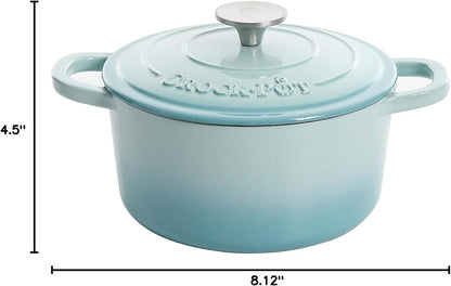 Crock-Pot 3 Quart Enameled Cast Iron Dutch Oven – Aqua - Select SC4239