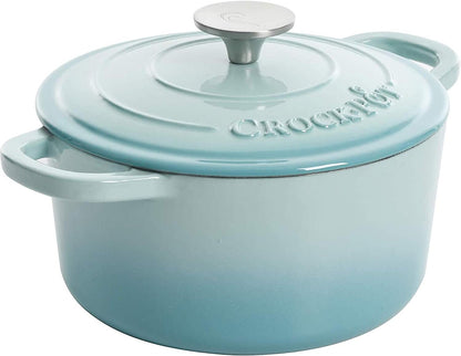 Crock-Pot 3 Quart Enameled Cast Iron Dutch Oven – Aqua - Select SC4239
